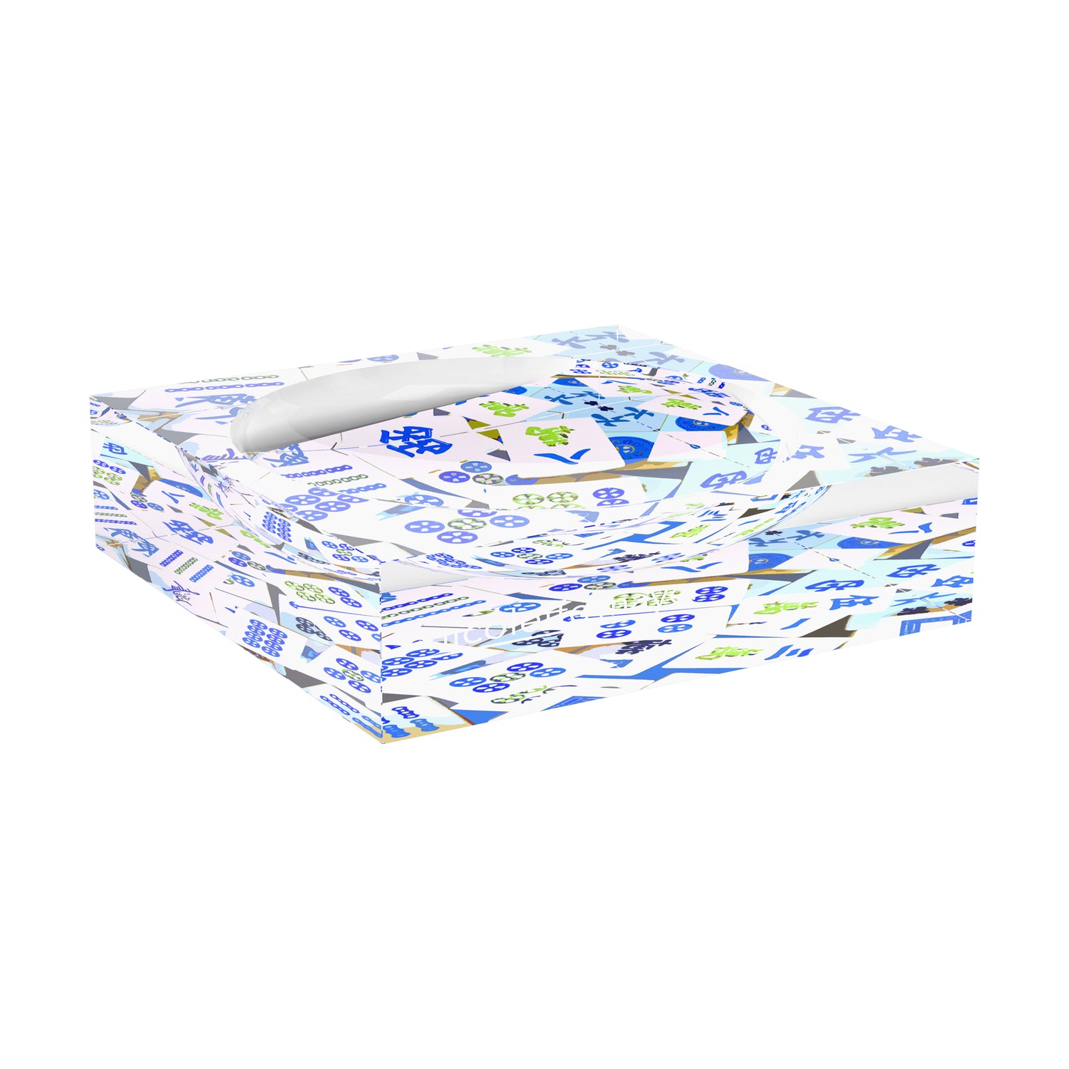 Mahjong Abstract Blues Candy Catchall Dish