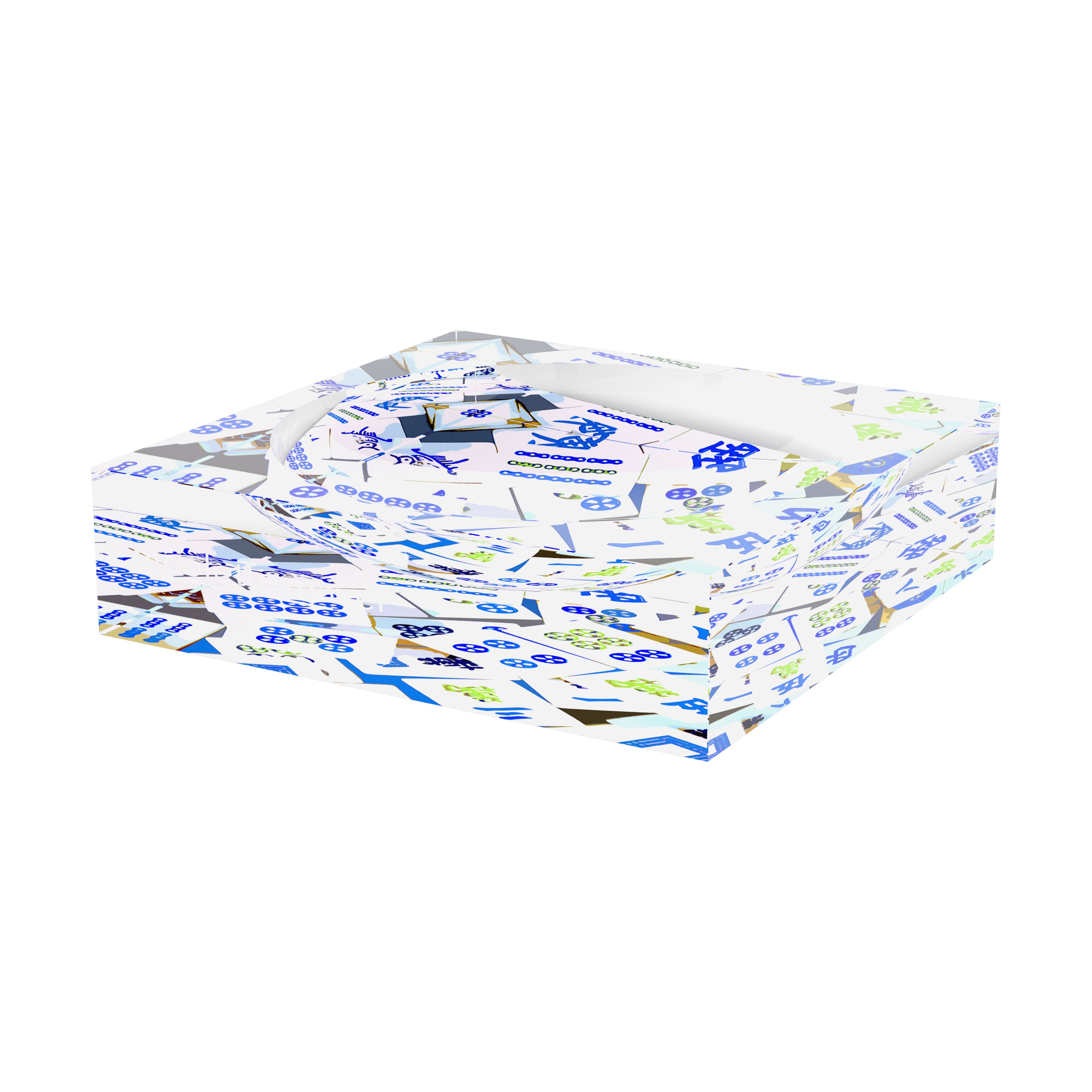 Mahjong Abstract Blues Candy Catchall Dish