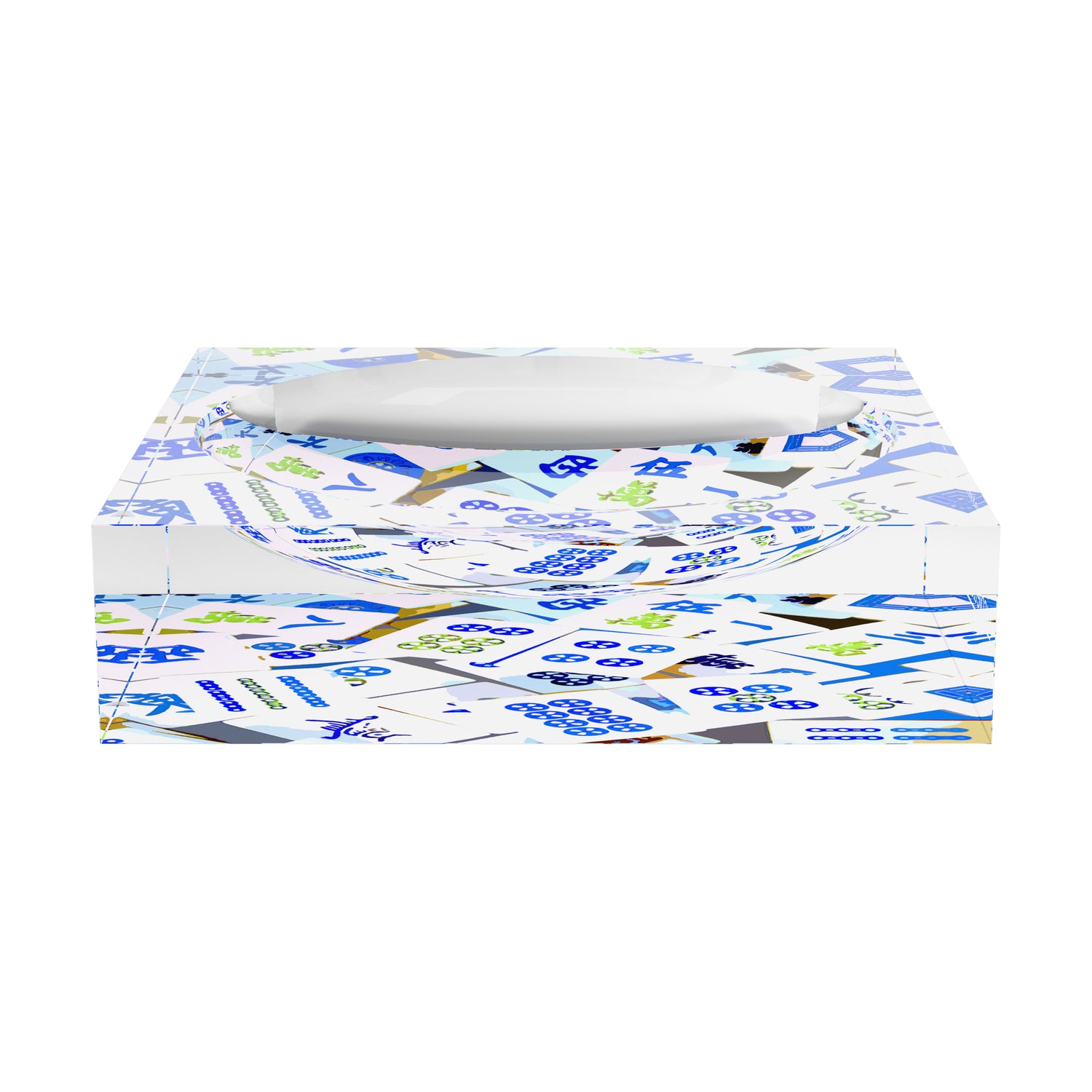 Mahjong Abstract Blues Candy Catchall Dish