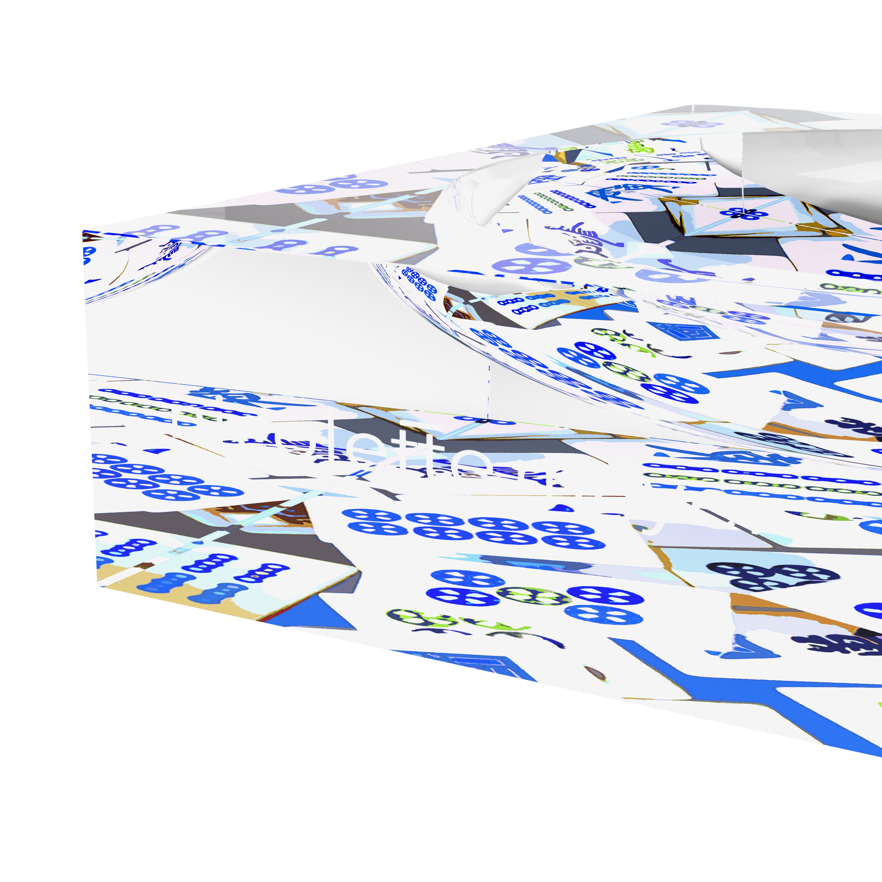 Mahjong Abstract Blues Candy Catchall Dish