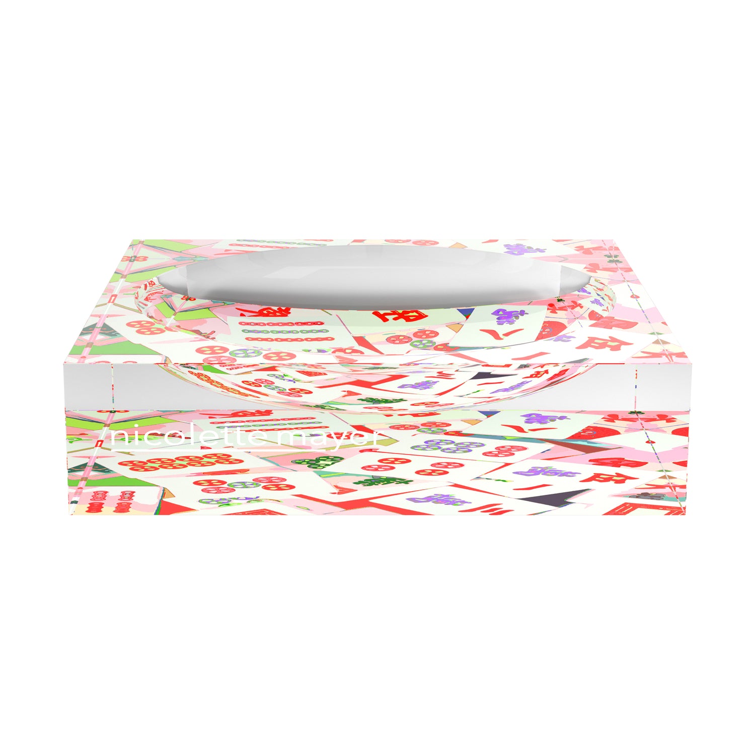 Mahjong Abstract Petal Candy Catchall Dish