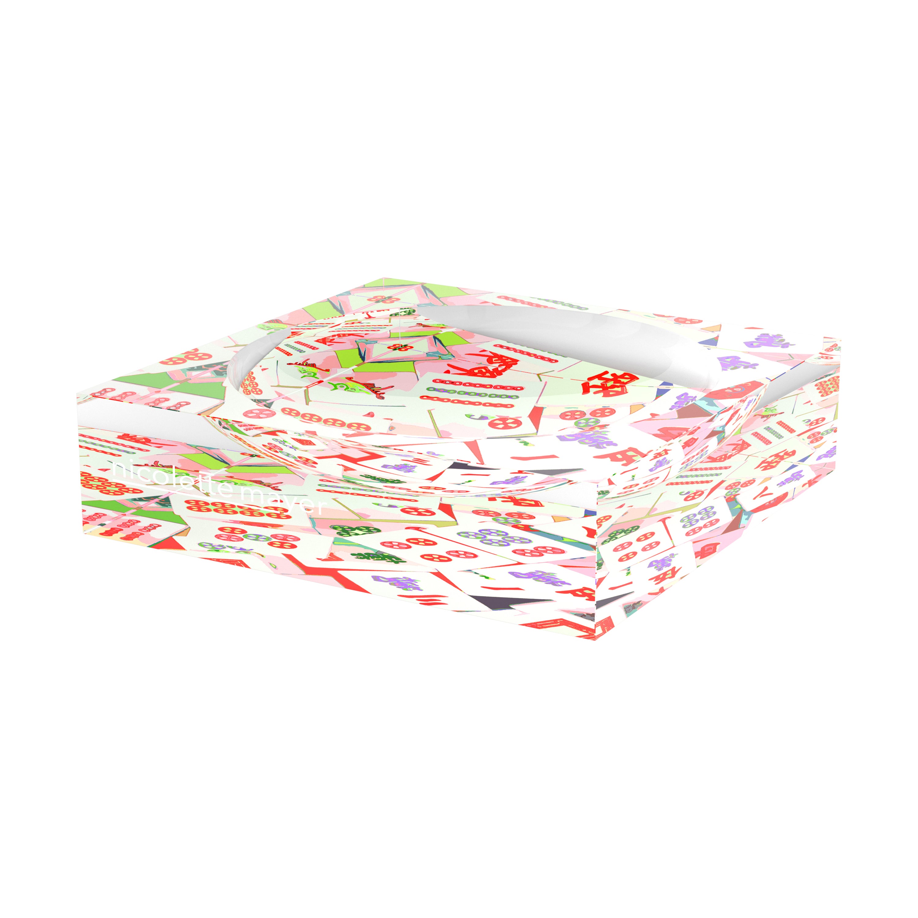 Mahjong Abstract Petal Candy Catchall Dish