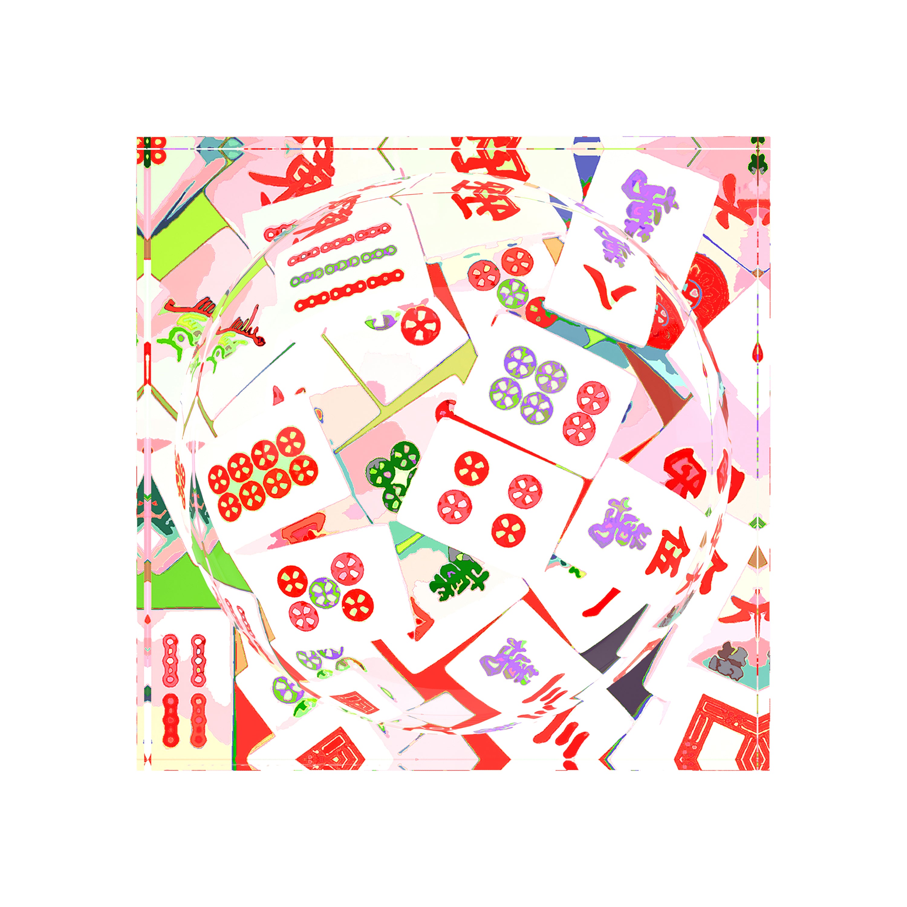 Mahjong Abstract Petal Candy Catchall Dish