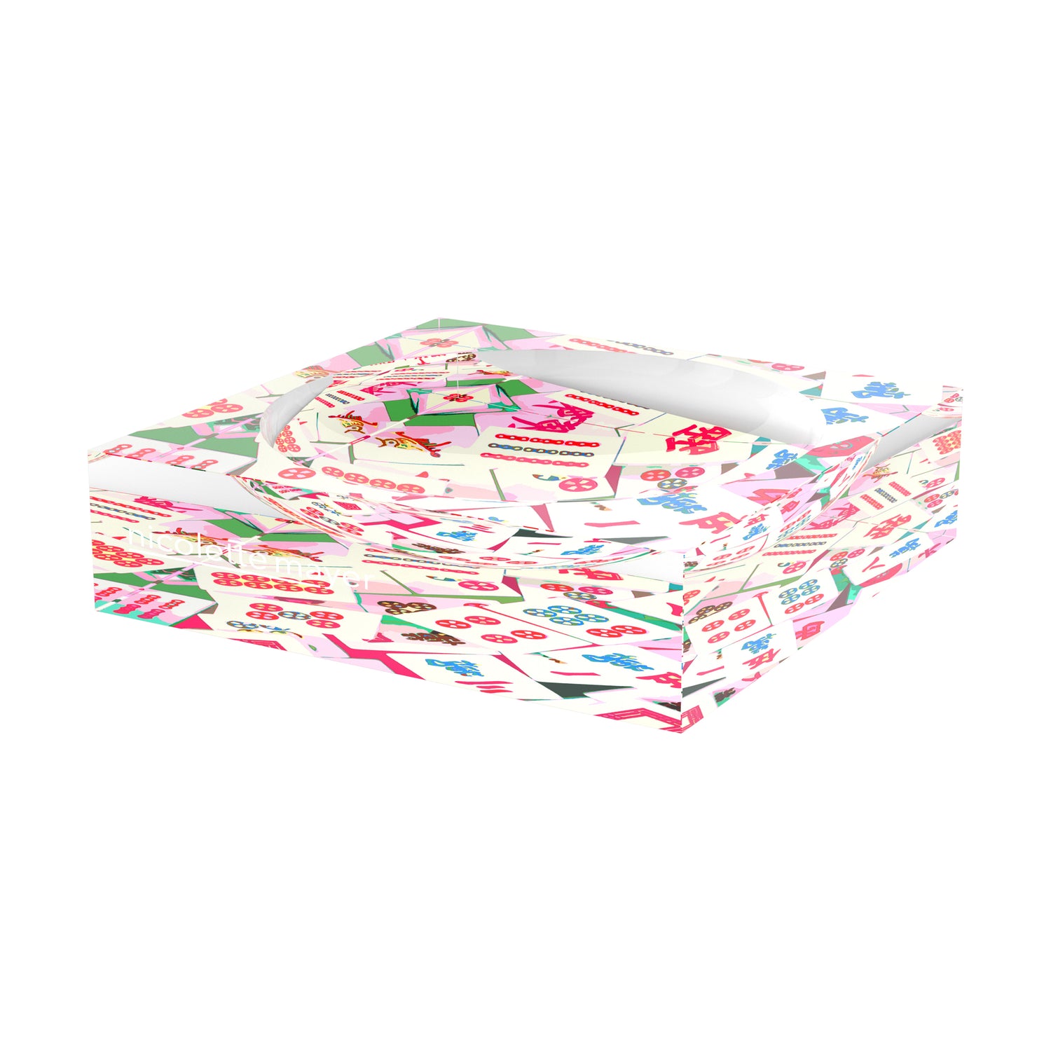 Mahjong Abstract Pinks Candy Catchall Dish