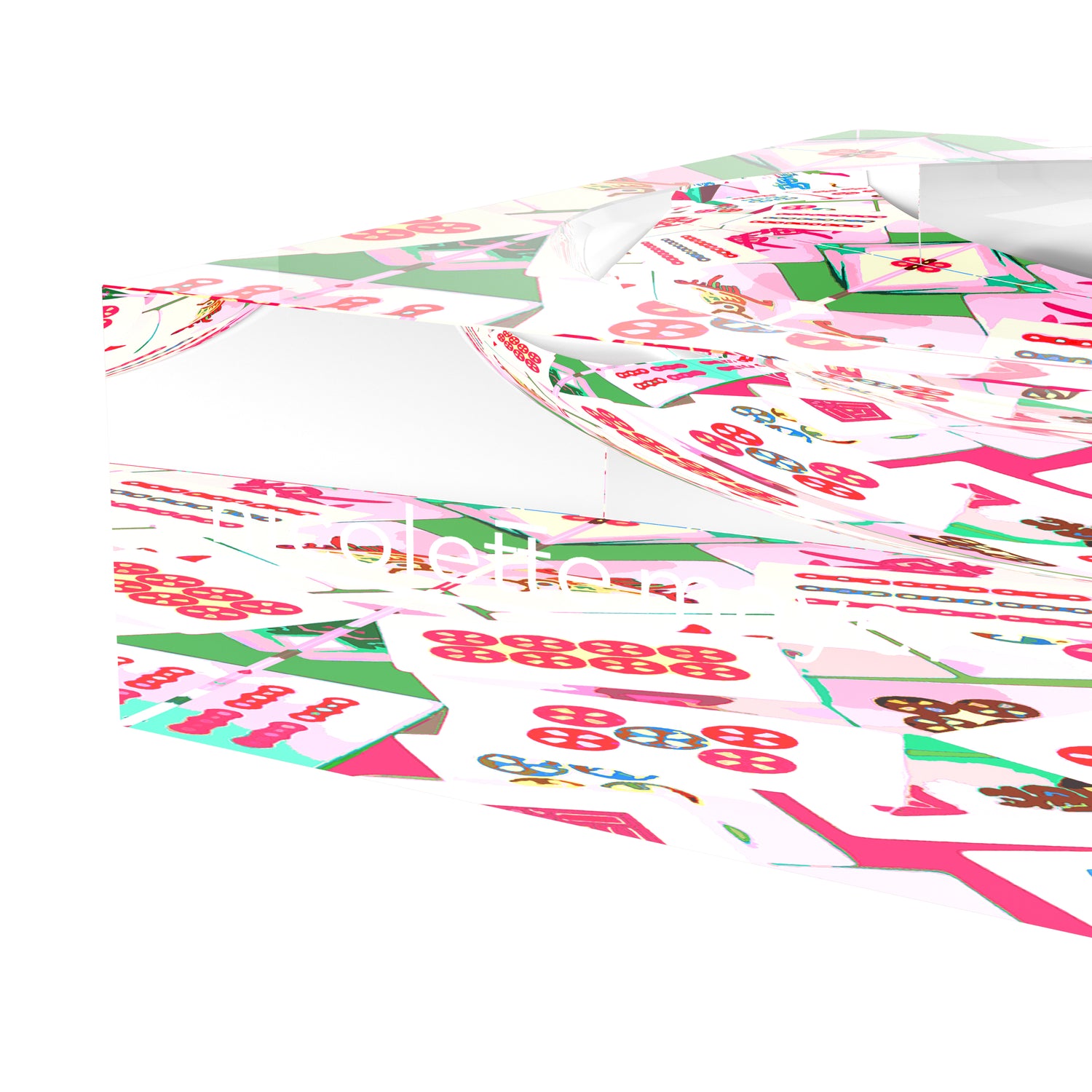 Mahjong Abstract Pinks Candy Catchall Dish
