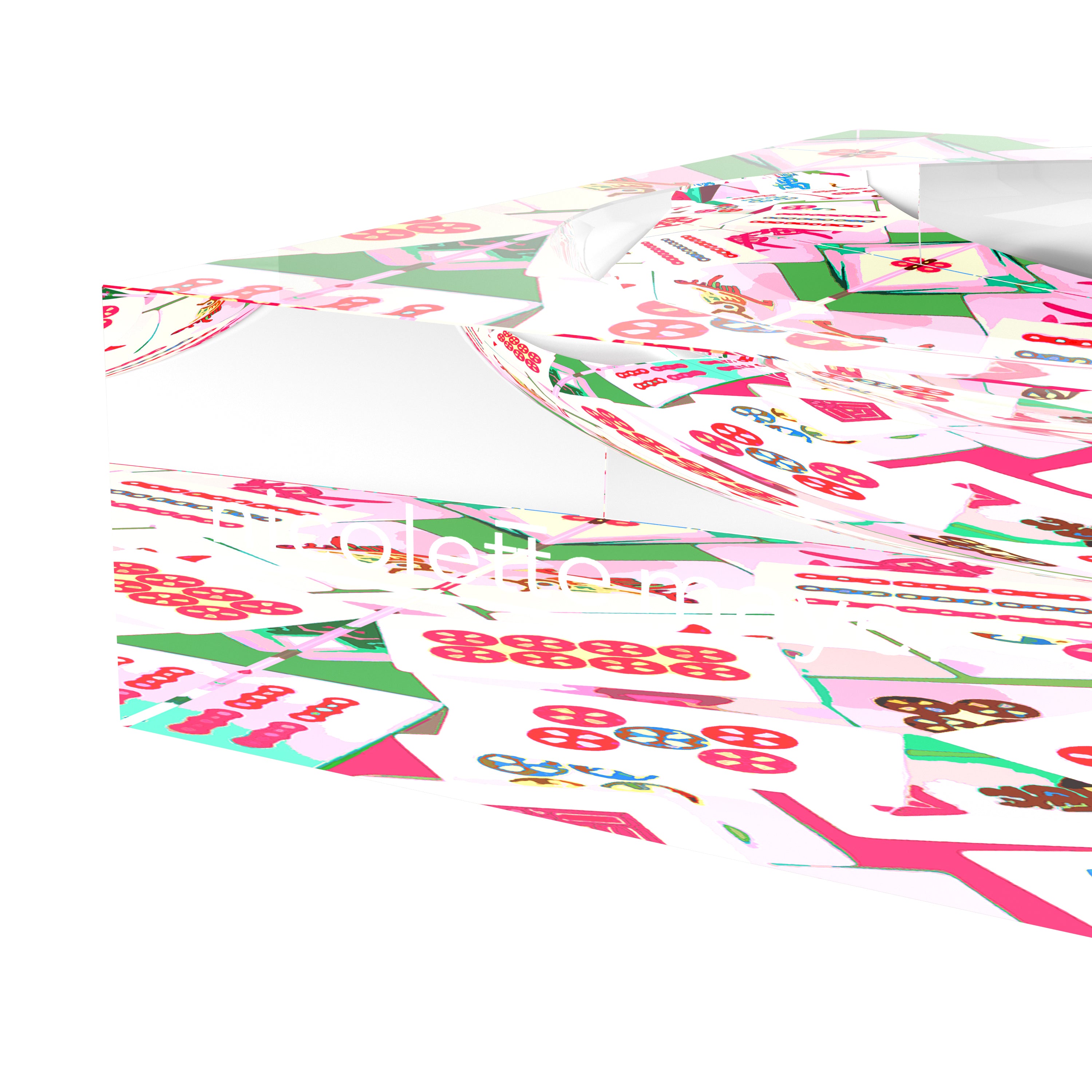 Mahjong Abstract Pinks Candy Catchall Dish