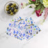 Mahjong Abstract Blues Cotton Sateen Cocktail Napkins - nicolettemayer.com