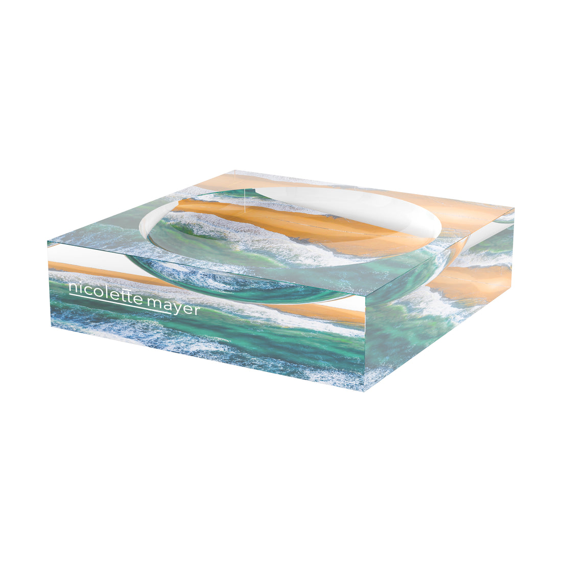 Making Waves Aerial Acrylic Candy Catchall Dish