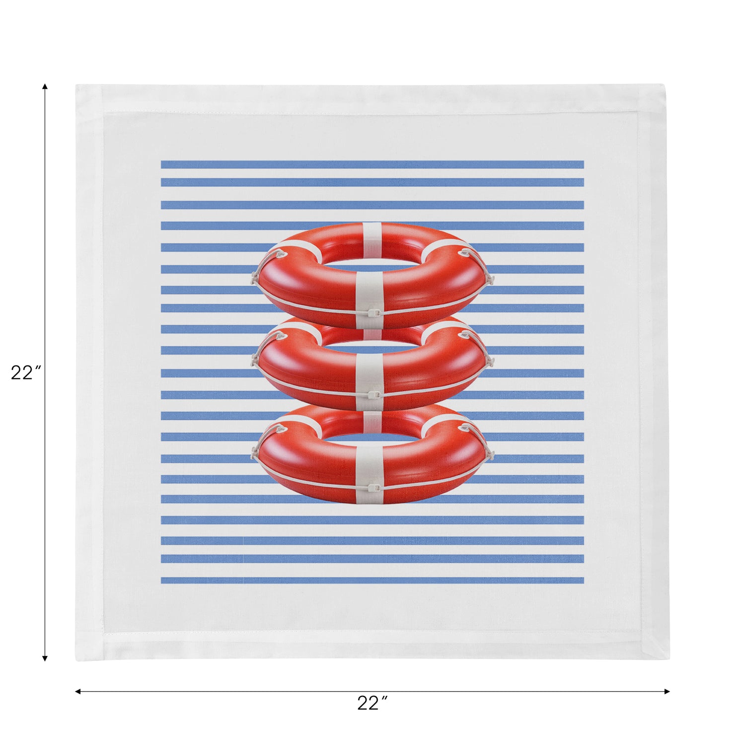 Marine Safety Bouy Ring 22" Dinner Napkins- nicolettemayer.com
