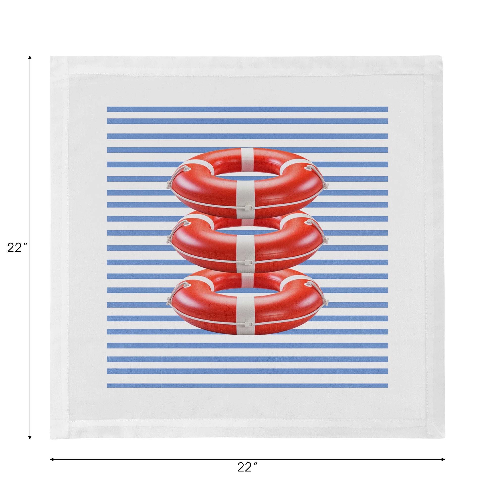 Marine Safety Bouy Ring 22" Dinner Napkins- nicolettemayer.com
