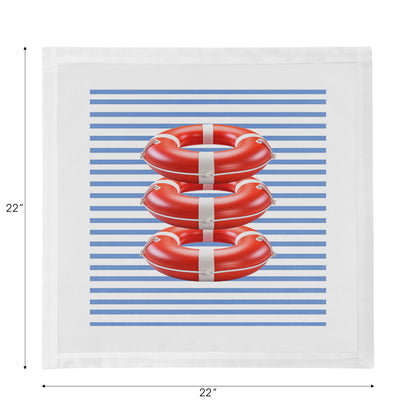 Marine Safety Bouy Ring 22" Dinner Napkins- nicolettemayer.com
