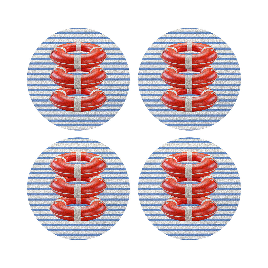 Marine Safety Bouy Ring 4" Dinner Napkins- nicolettemayer.com
