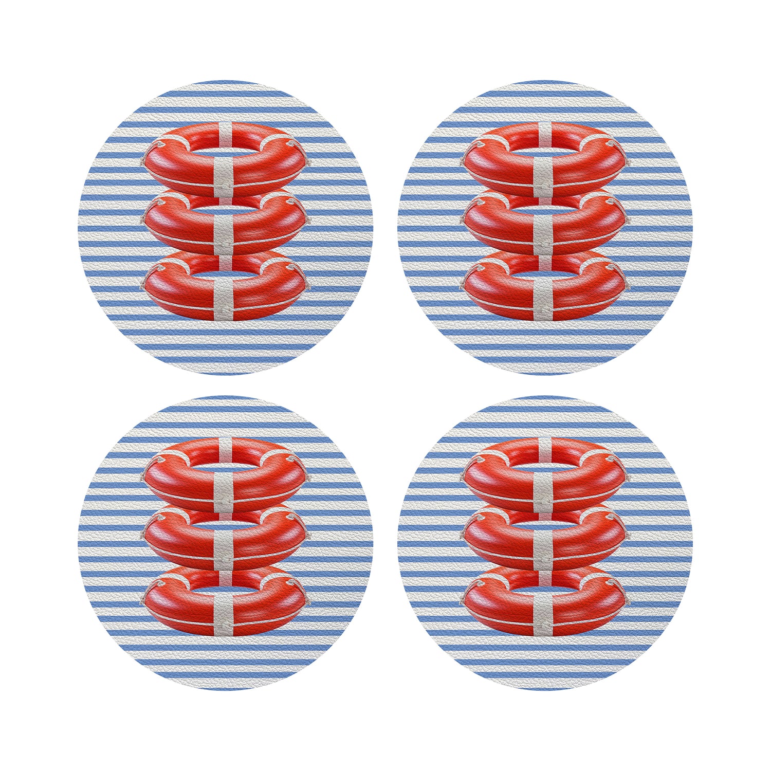 Marine Safety Bouy Ring 4" Dinner Napkins- nicolettemayer.com
