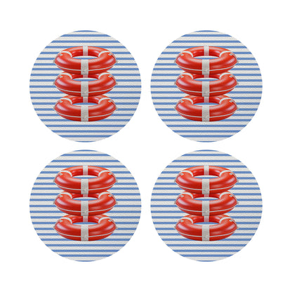 Marine Safety Bouy Ring 4" Dinner Napkins- nicolettemayer.com
