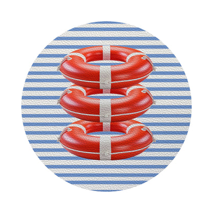 Marine Safety Bouy Ring 4" Dinner Napkins- nicolettemayer.com
