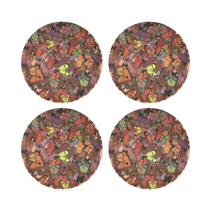 Mariposa Ochre 16&quot; Round Pebble Placemats, Set of 4 - nicolettemayer.com
