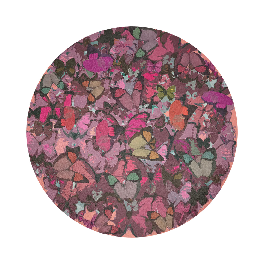Mariposa Pink 16&quot; Round Pebble Placemats, Set Of 4 - nicolettemayer.com