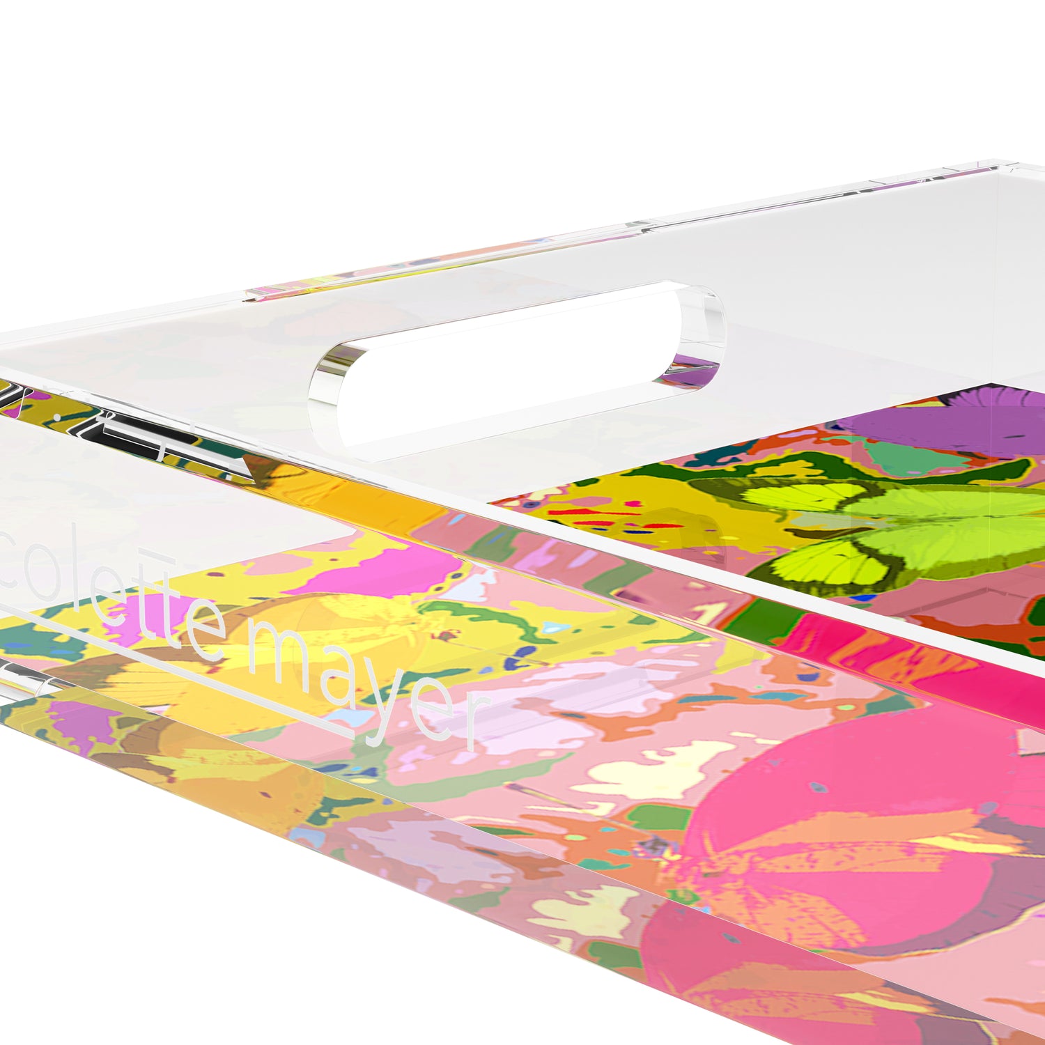 Mariposa Pop 12.5X7.75 Acrylic Tray - nicolettemayer.com
