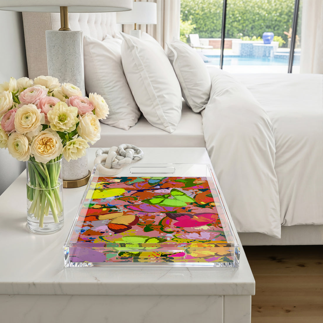 Mariposa Pop 22.5X14.5 Acrylic Tray - nicolettemayer.com
