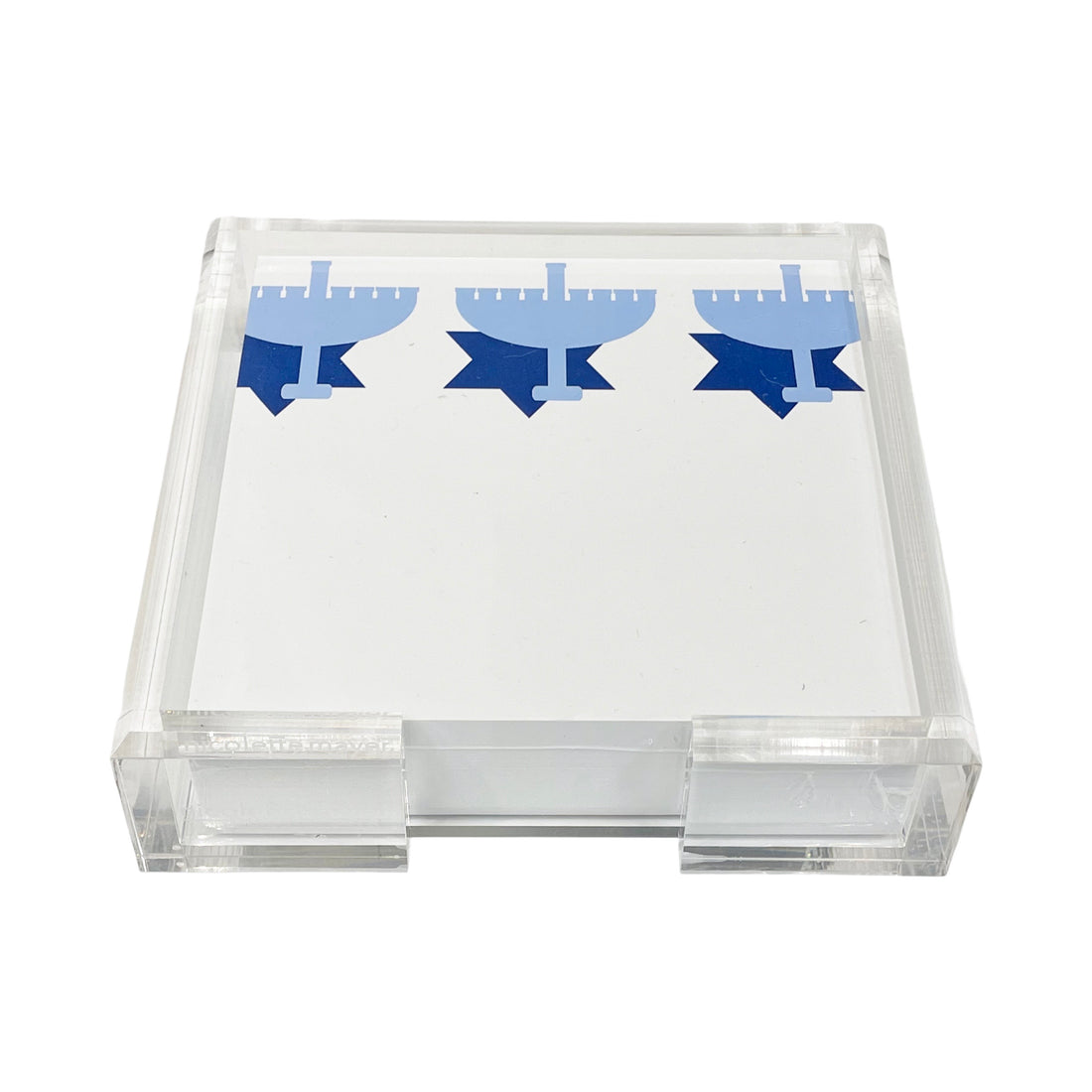 Menorah Note Cards With Acrylic Holder