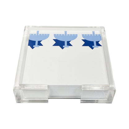 Menorah Note Cards With Acrylic Holder