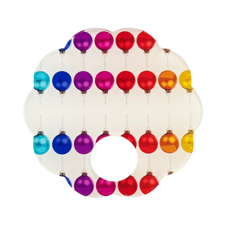 Merry Everything Acrylic Scallop Napkin Ring - Set of 4