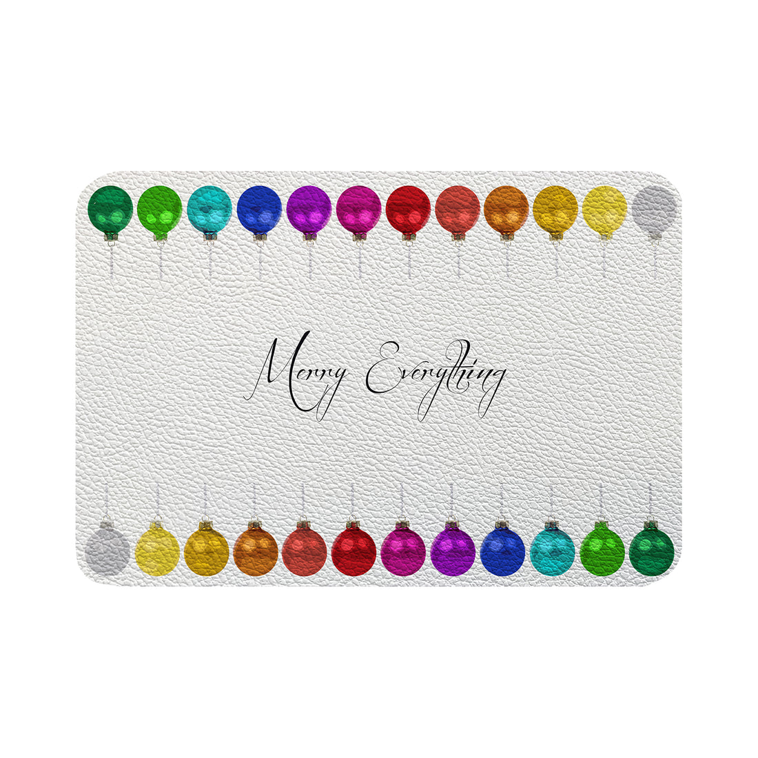 Merry Everything Vegan Leather Rectangle Pebble Placemat
