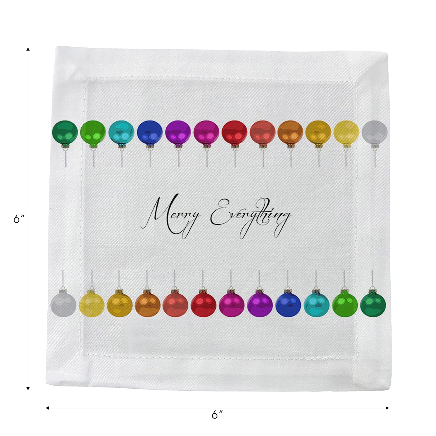 Merry Everything Cotton Sateen Cocktail Napkins