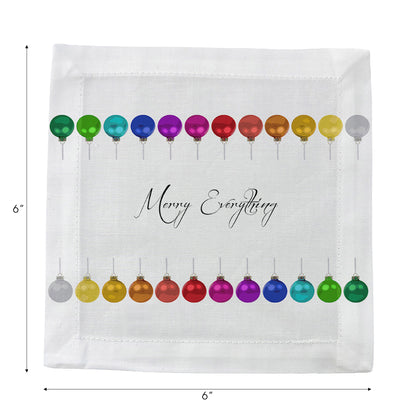 Merry Everything Cotton Sateen Cocktail Napkins
