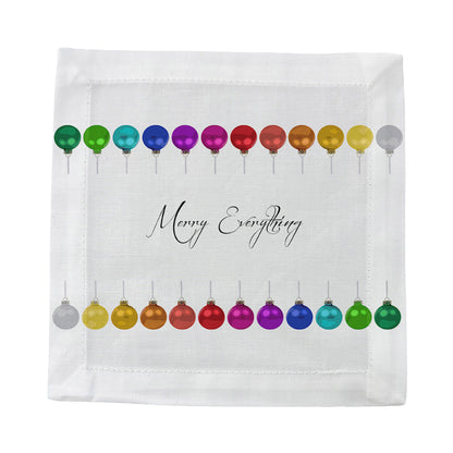 Merry Everything Cotton Sateen Cocktail Napkins