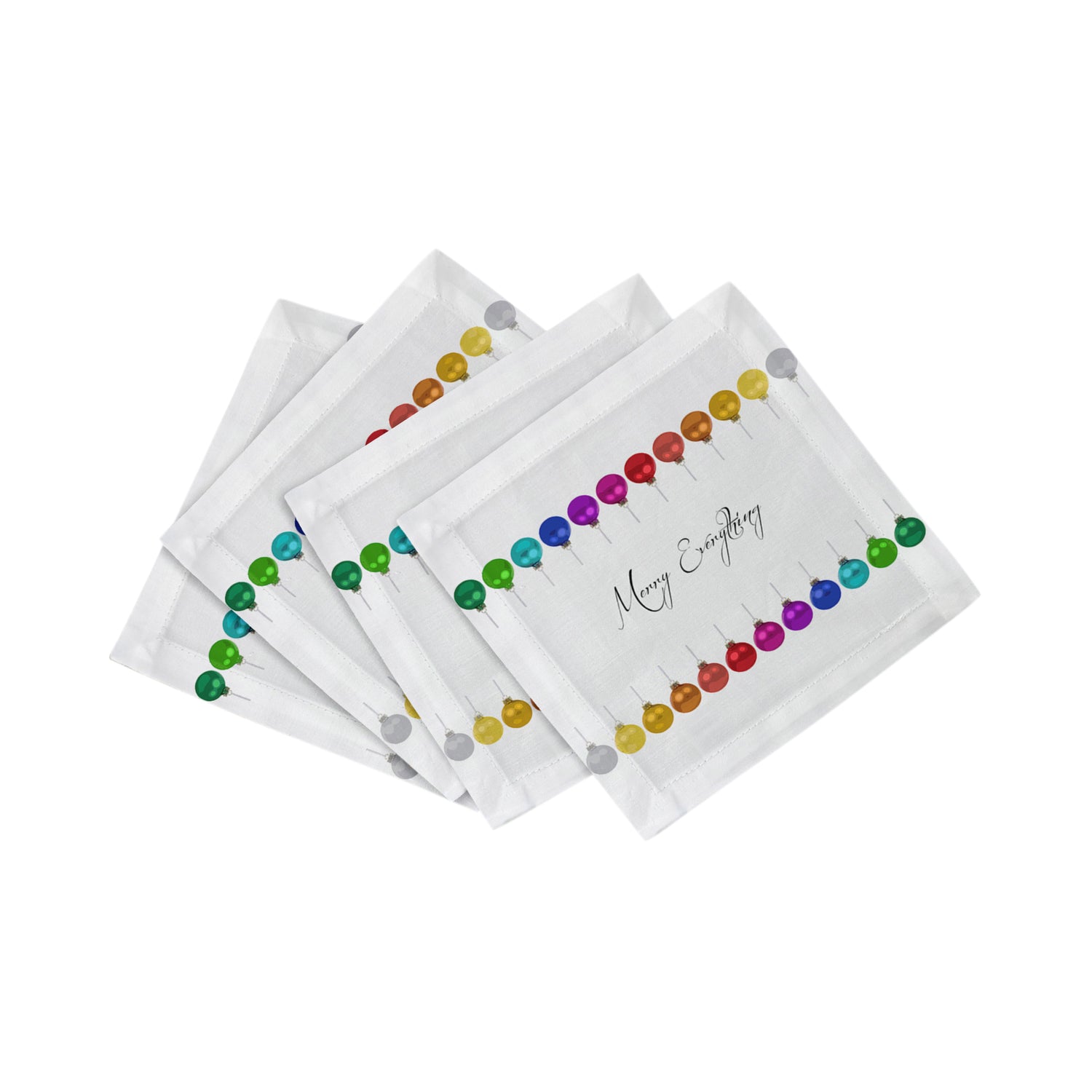 Merry Everything Cotton Sateen Cocktail Napkins