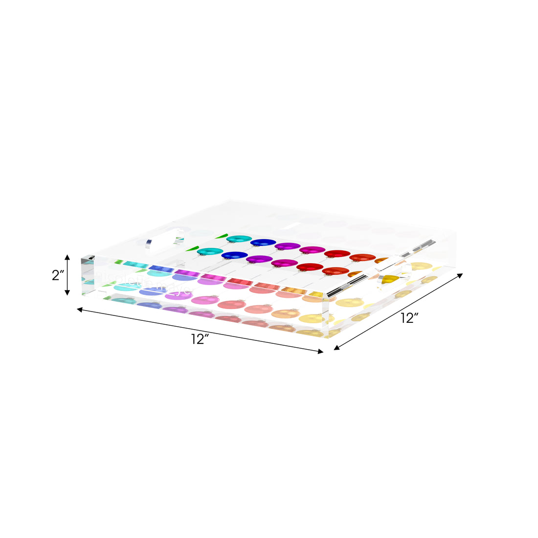 Merry Everything No Writing 12X12 Acrylic Tray - nicolettemayer.com
