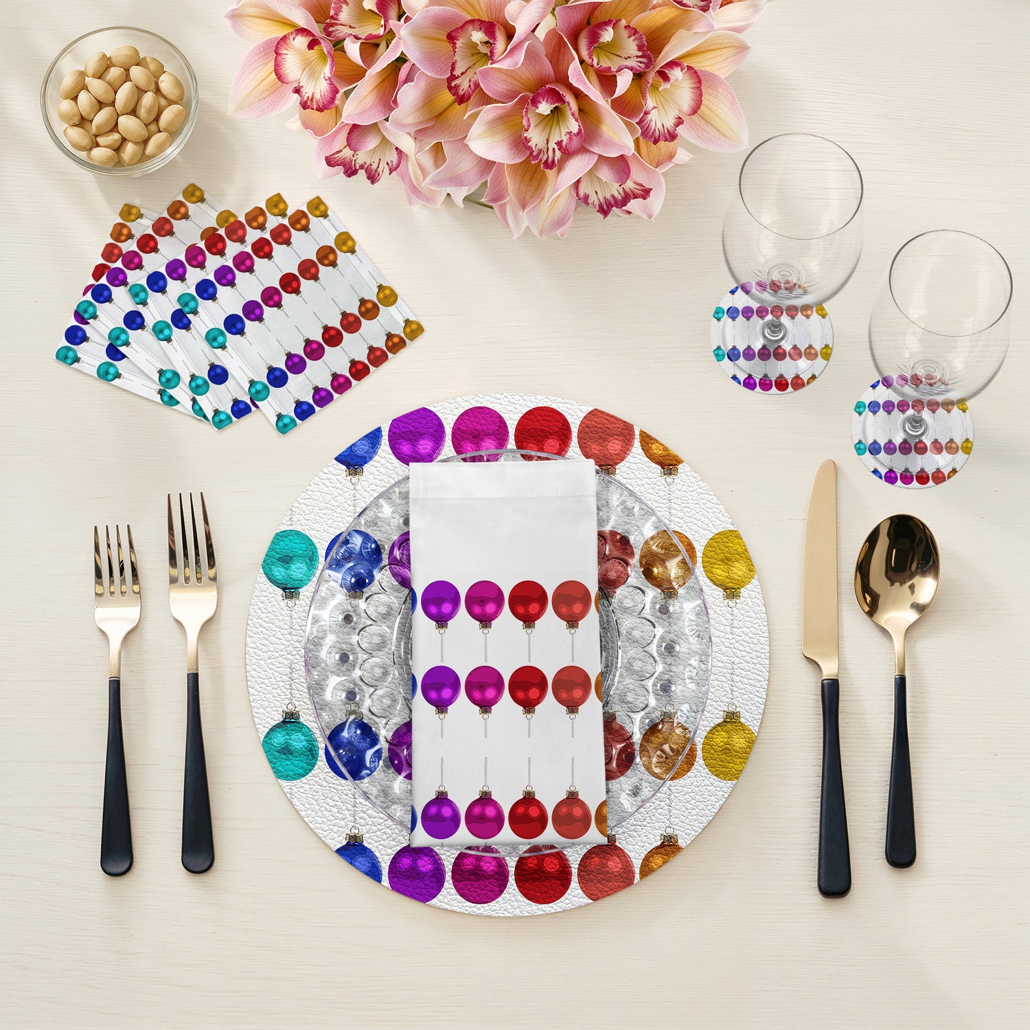 Merry Everything No Writing II Cotton Sateen Dinner Napkins