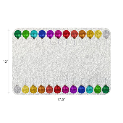 Merry Everything No Writing Vegan Leather Rectangle Pebble Placemat