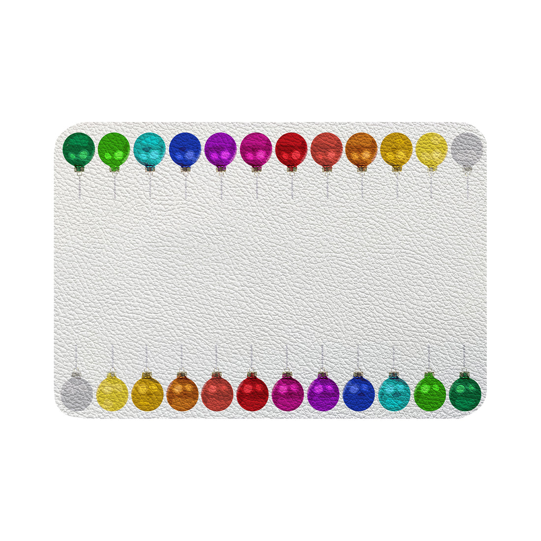 Merry Everything No Writing Vegan Leather Rectangle Pebble Placemat