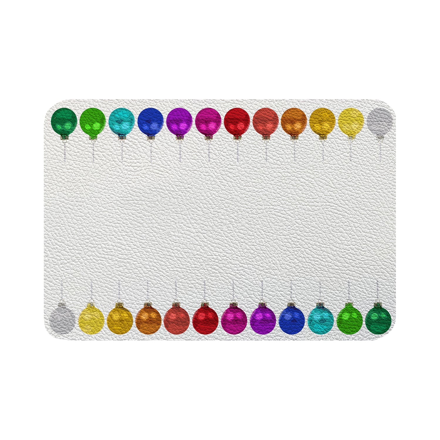 Merry Everything No Writing Vegan Leather Rectangle Pebble Placemat
