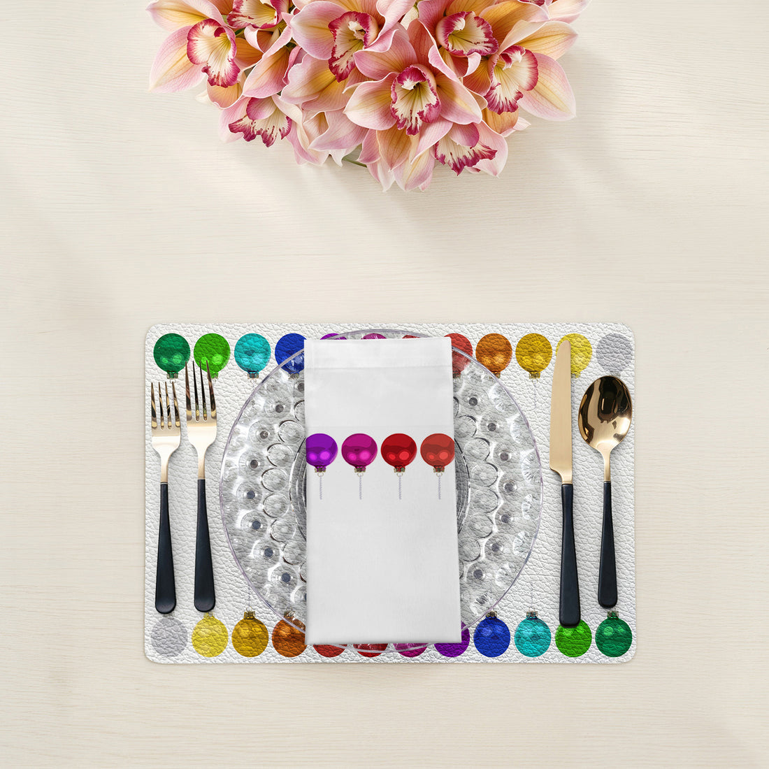 Merry Everything No Writing I Cotton Sateen Dinner Napkins