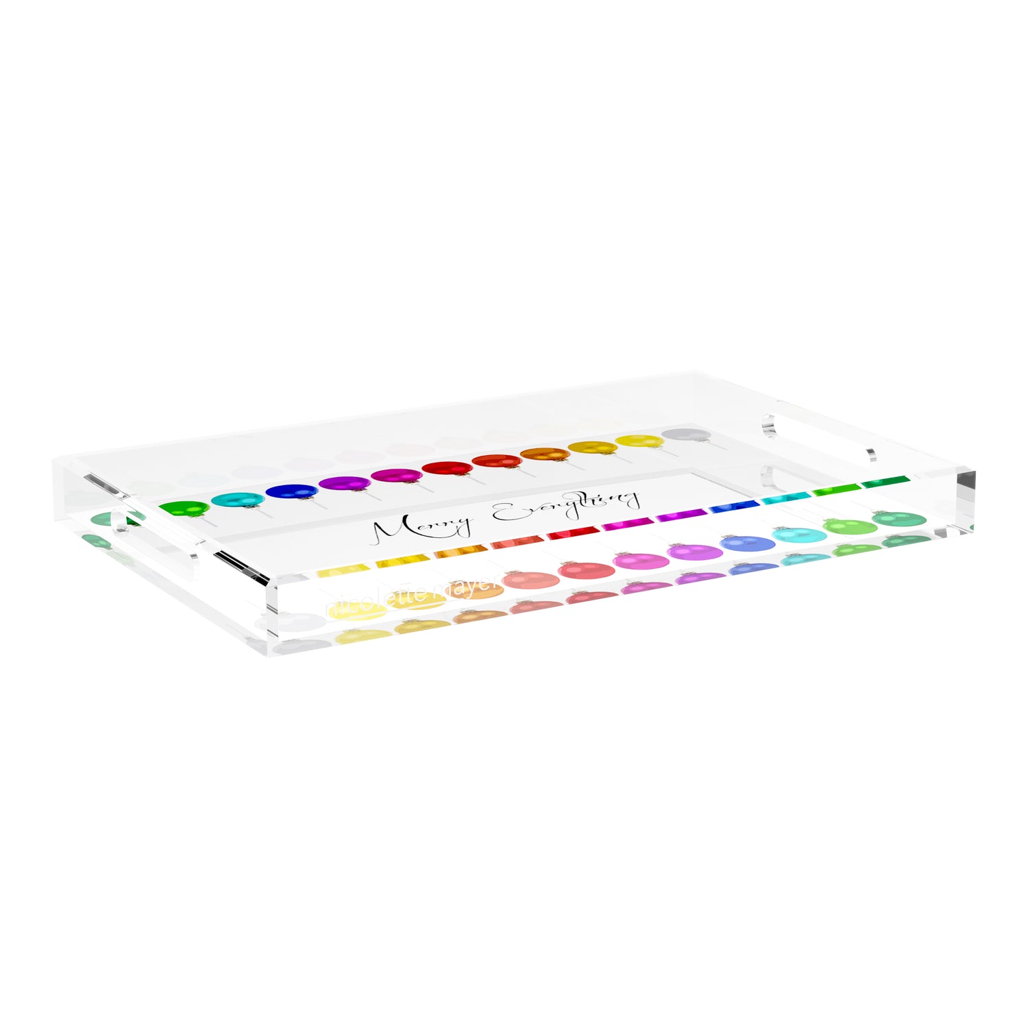 Merry Everything! 22.5X14.5 Acrylic Tray - nicolettemayer.com

