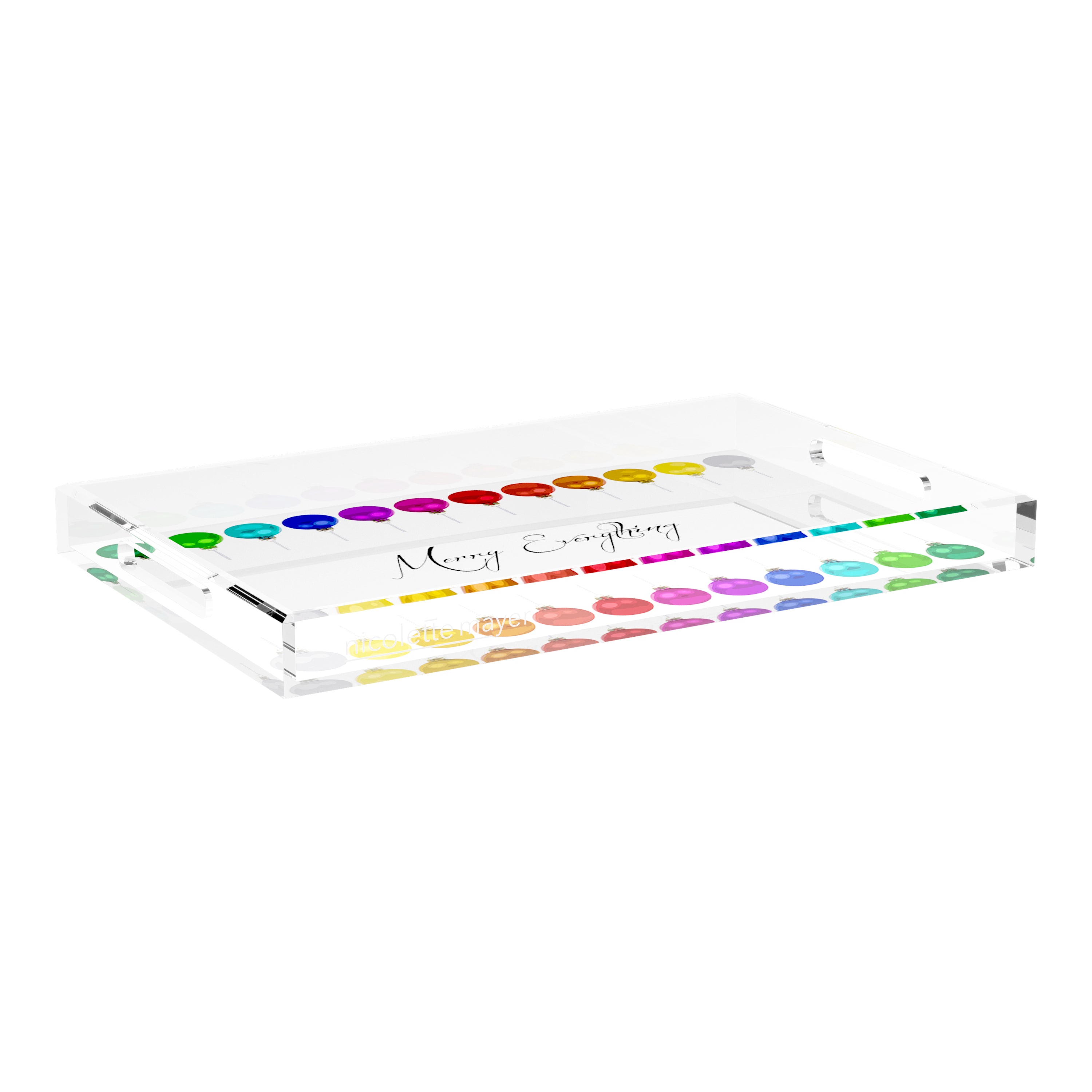 Merry Everything! 22.5X14.5 Acrylic Tray - nicolettemayer.com
