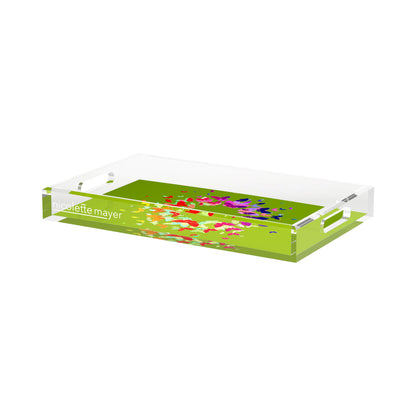 Metamorphosis Acrylic Rectangle Decorative Tray, by Nicolette Mayer 