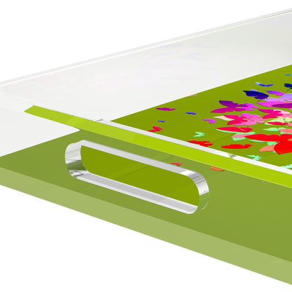 Metamorphosis Acrylic Rectangle Decorative Tray, by Nicolette Mayer 