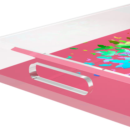 Metamorphosis Acrylic Rectangle Decorative Tray, by Nicolette Mayer 