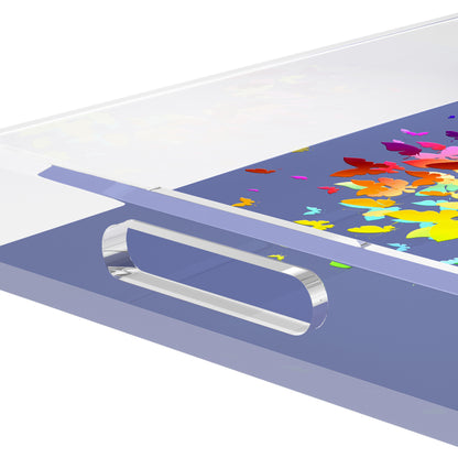 Metamorphosis Acrylic Rectangle Decorative Tray, by Nicolette Mayer 
