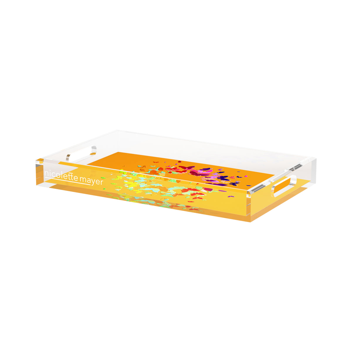 Metamorphosis Acrylic Rectangle Decorative Tray, by Nicolette Mayer 
