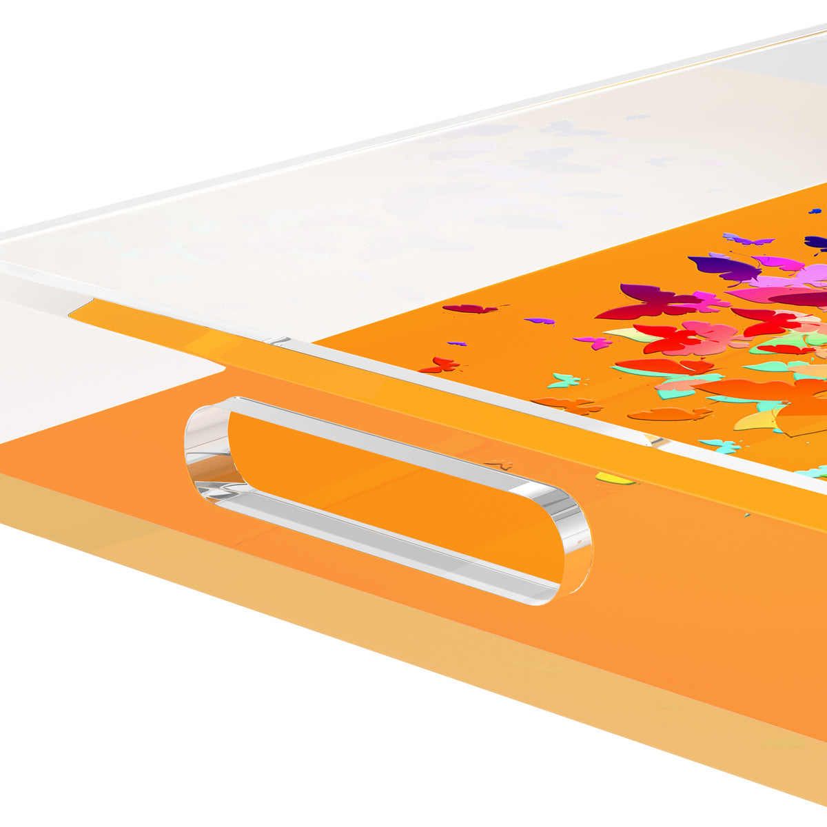Metamorphosis Acrylic Rectangle Decorative Tray, by Nicolette Mayer 