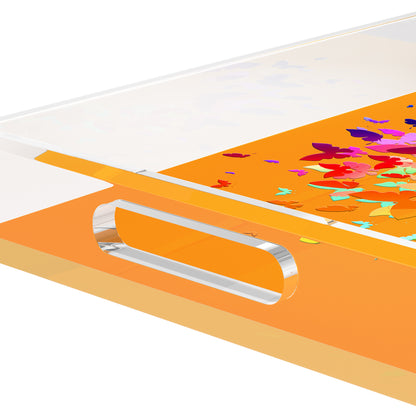 Metamorphosis Acrylic Rectangle Decorative Tray, by Nicolette Mayer 