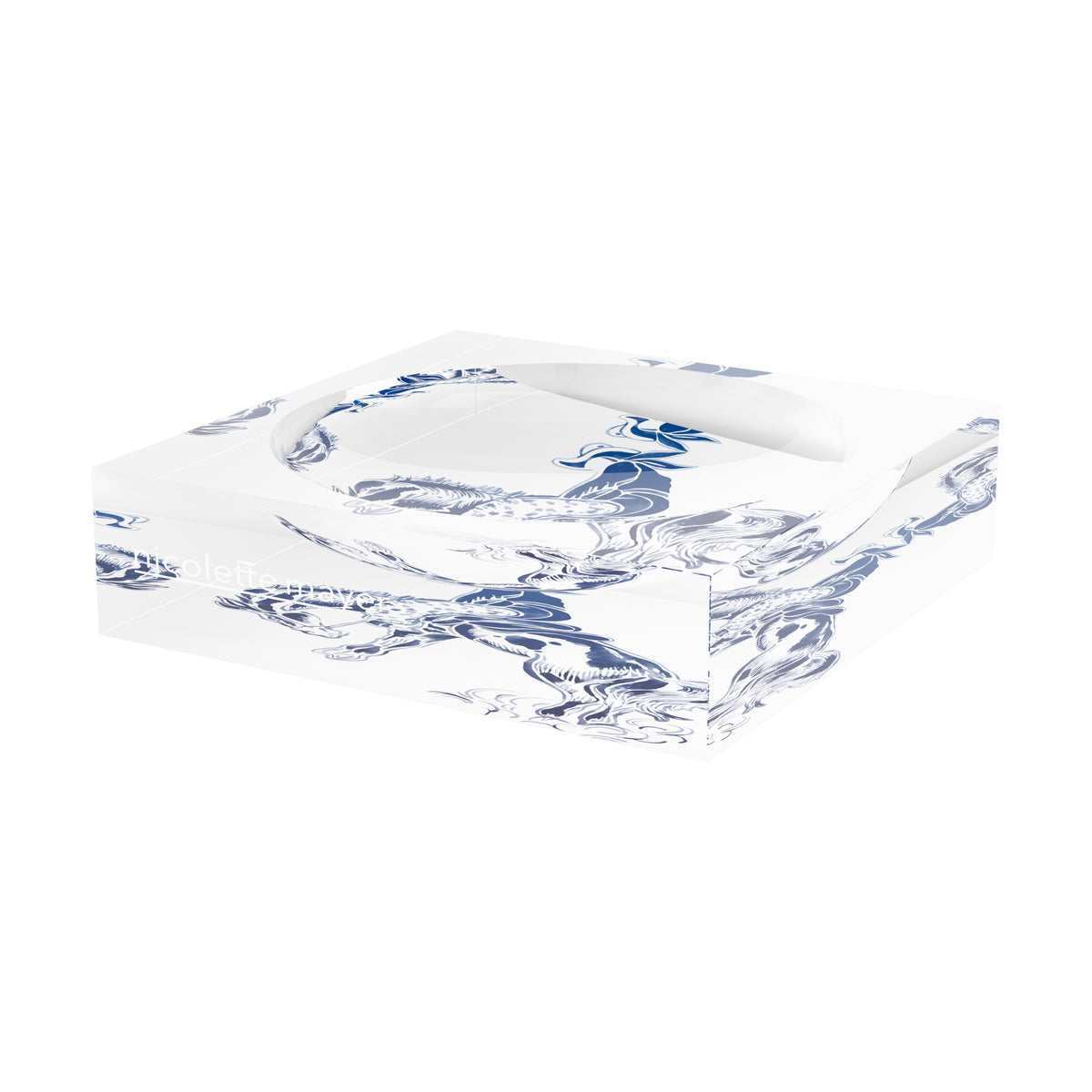 Midnight Cowboy XOXO Acrylic Candy Catchall Dish, 6 x 6 in., 8 x 8 in. by Nicolette Mayer
