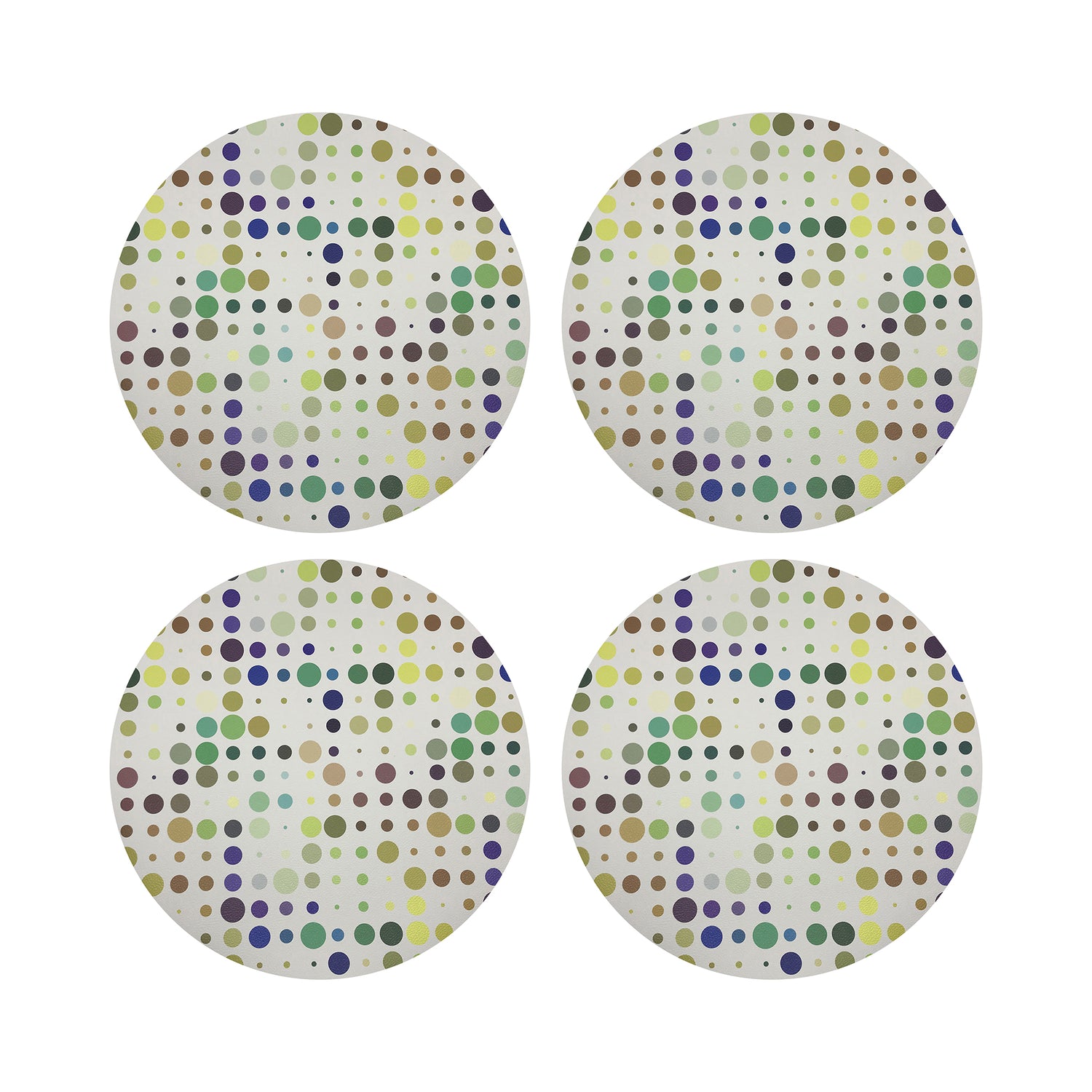 Mod Confetti Granada 16 Runde Kieselstein-Tischsets, 4er-Set