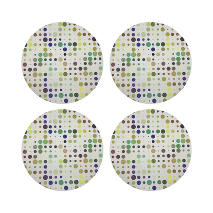 Mod Confetti Granada 16 Runde Kieselstein-Tischsets, 4er-Set