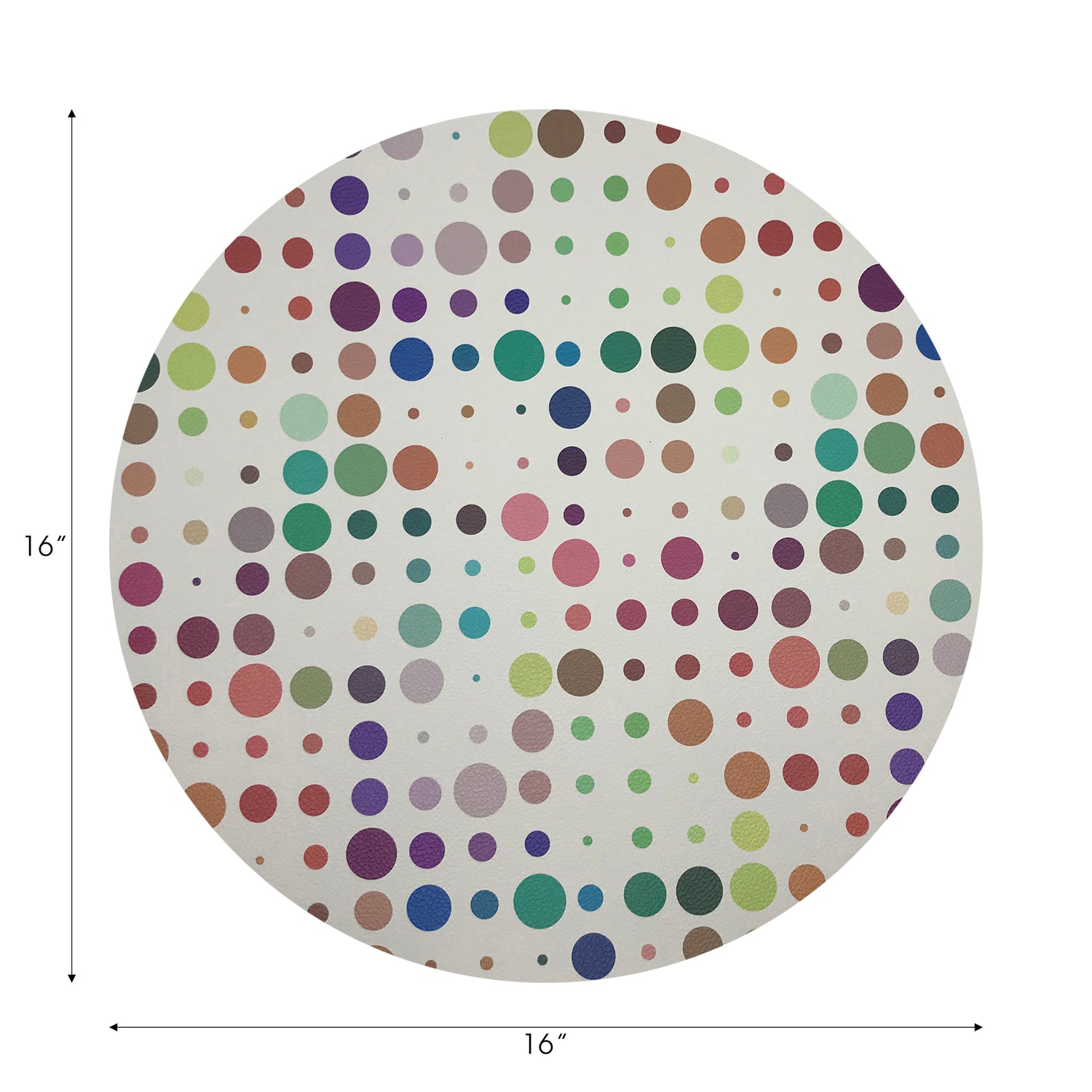 Mod Confetti Andre Vegan Leather Round Pebble Placemat